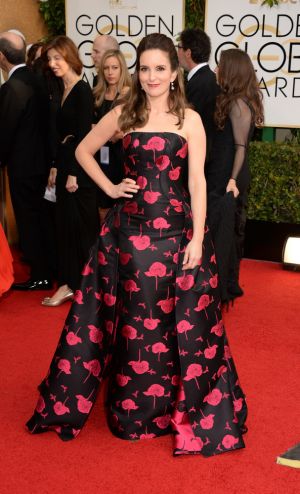 2014 Golden Globes - Red Carpet - Tina Fey in Carolina Herrera